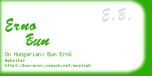 erno bun business card